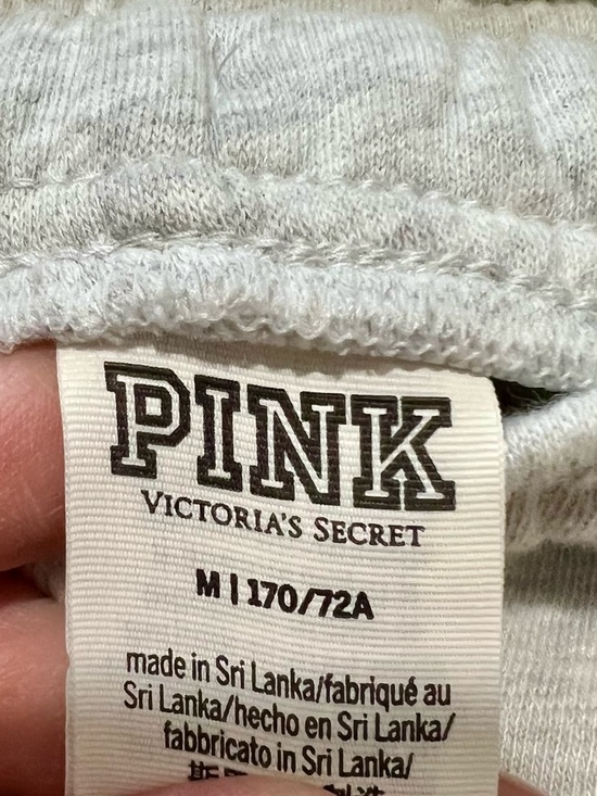 PINK Victoria's Secret Light Gray Zip-Up Sweatshirt with Pink Logo & Joggers Set - Picture 14 of 14